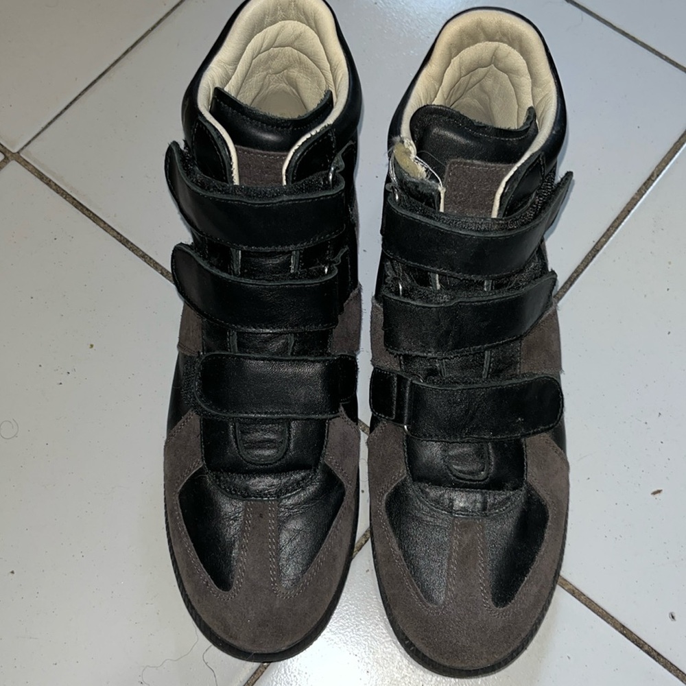 Maison Martin Margiela Black and Brown High-Top Sneakers